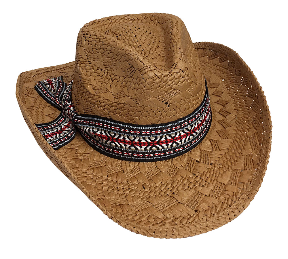 Carmen Woven Paper Straw Cowboy - Straw Western Hats